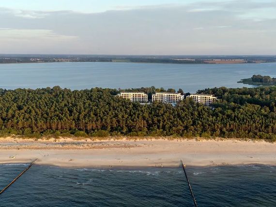 obiekt, teren hotelu, plaża