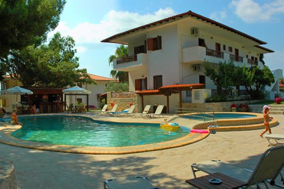 obiekt, teren hotelu, basen