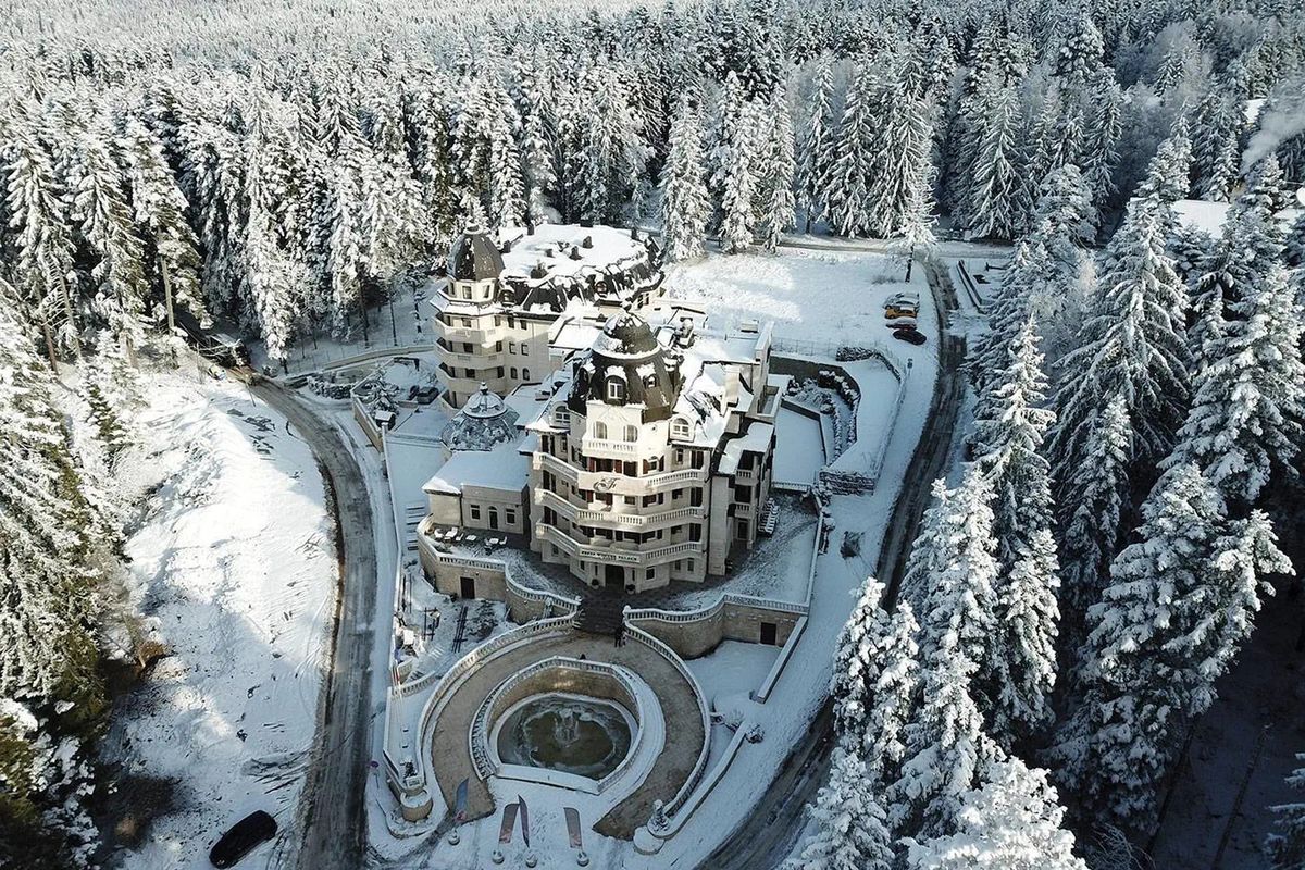 obiekt, teren hotelu, góry