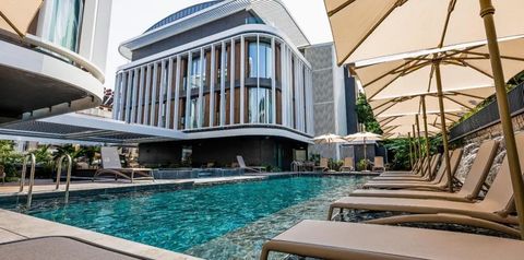 obiekt, teren hotelu, basen