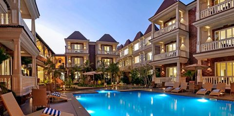 obiekt, teren hotelu, basen