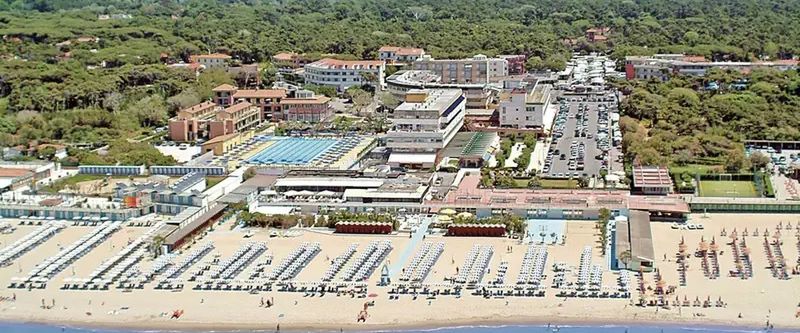obiekt, teren hotelu, plaża