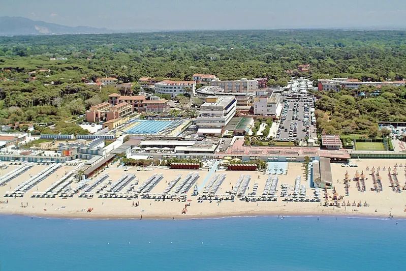 obiekt, teren hotelu, plaża