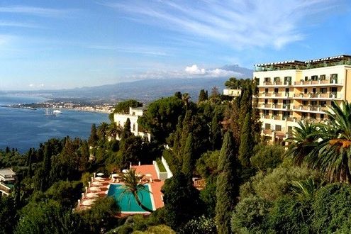góry, teren hotelu, obiekt