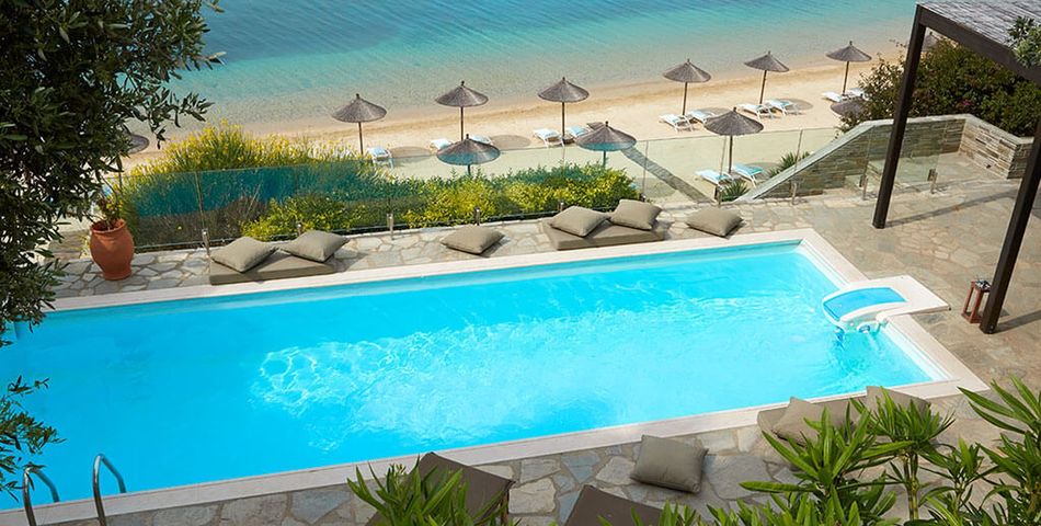 teren hotelu, basen, plaża