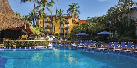 obiekt, teren hotelu, basen