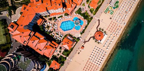 obiekt, teren hotelu, basen, plaża