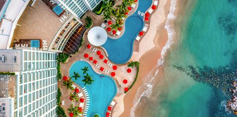 obiekt, teren hotelu, plaża