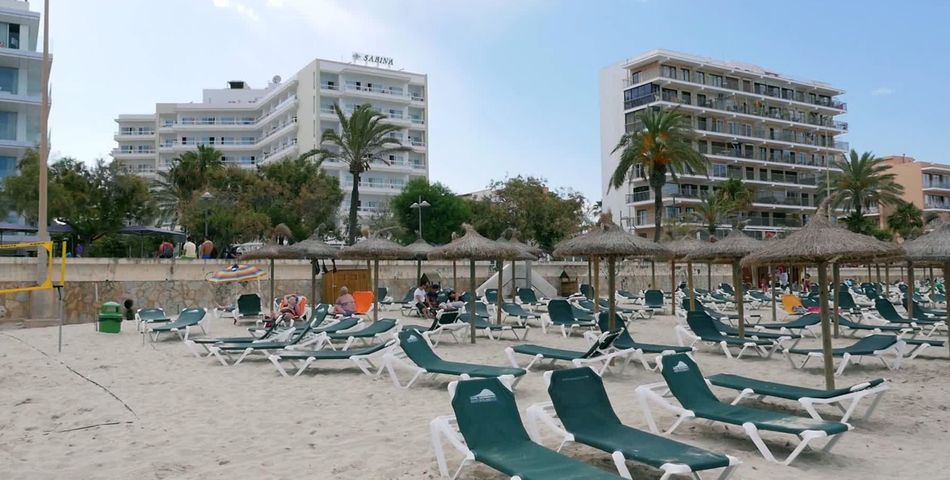 obiekt, teren hotelu, plaża
