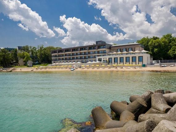 obiekt, teren hotelu, plaża