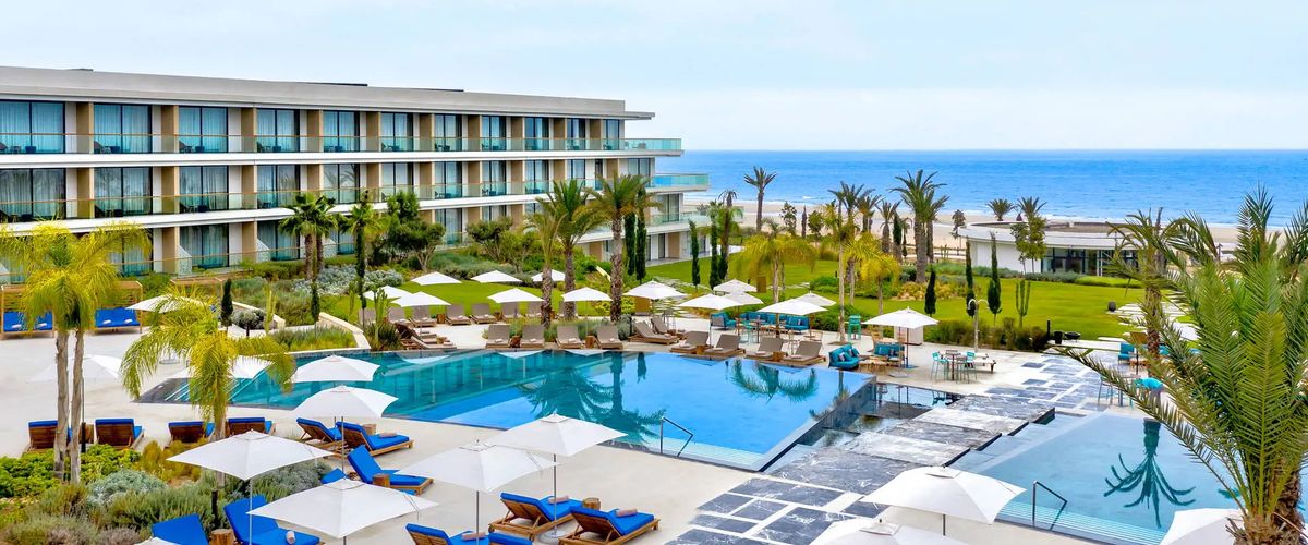 obiekt, teren hotelu, plaża