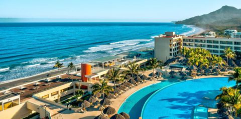 obiekt, teren hotelu, plaża