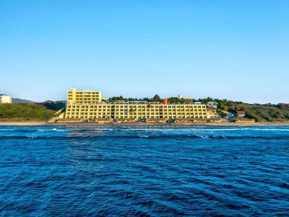 obiekt, teren hotelu, plaża