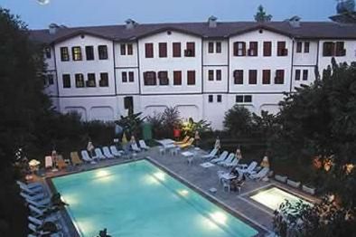 obiekt, teren hotelu, basen