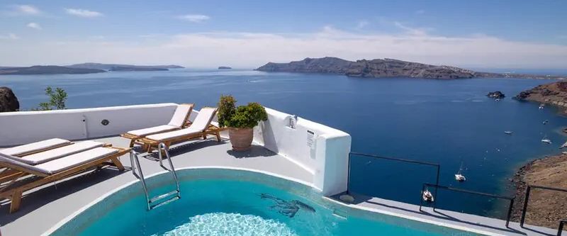 balkon / taras, basen, góry