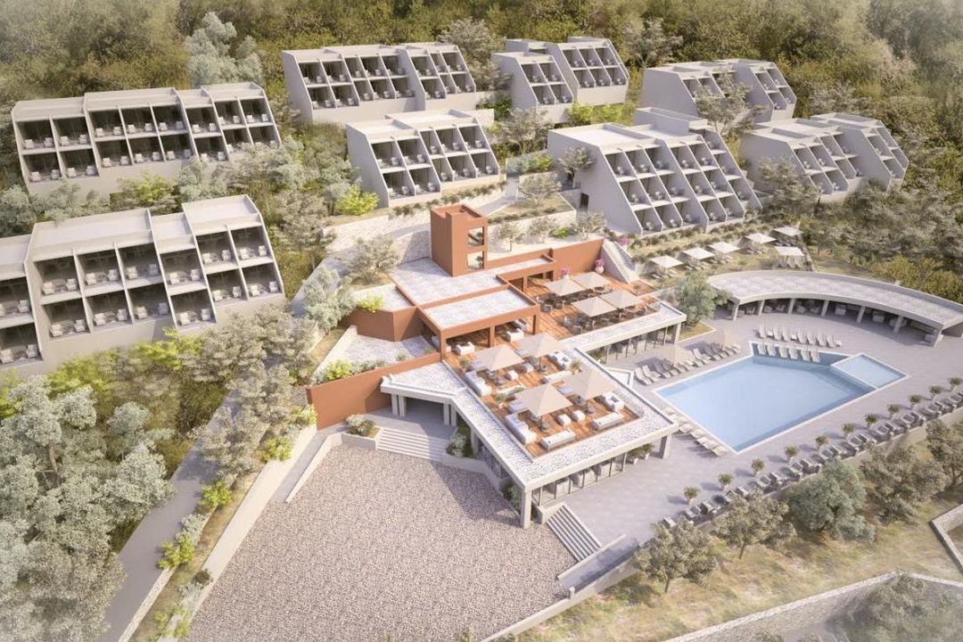 obiekt, teren hotelu, basen