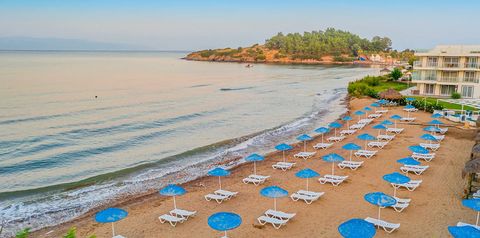 obiekt, teren hotelu, plaża