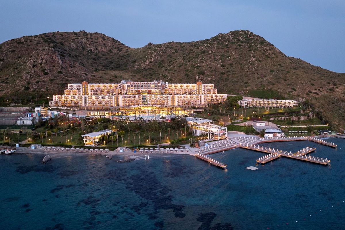 obiekt, teren hotelu, plaża