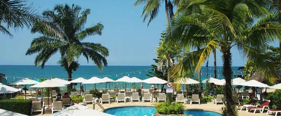 teren hotelu, basen, plaża