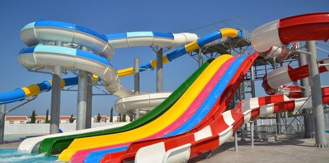 basen, zjeżdżalnia