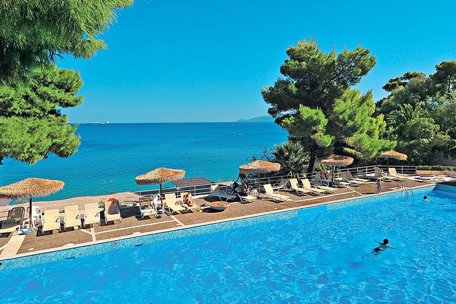 plaża, teren hotelu, basen