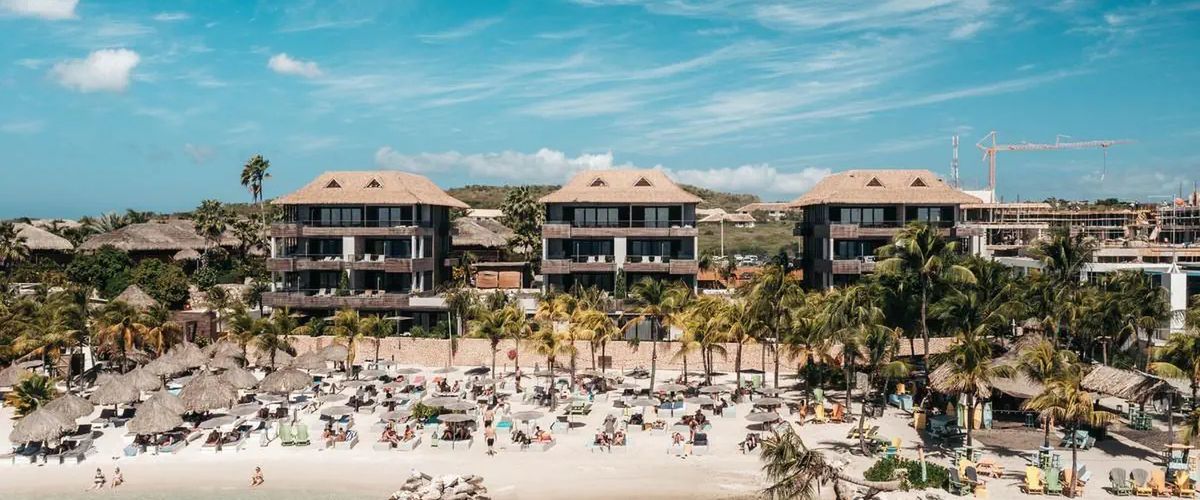 obiekt, teren hotelu, plaża