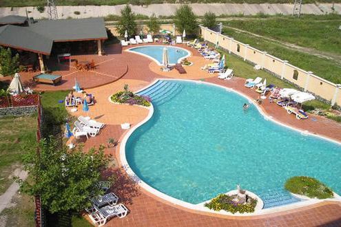 obiekt, teren hotelu, basen