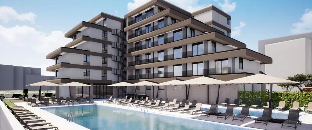 teren hotelu, basen, obiekt