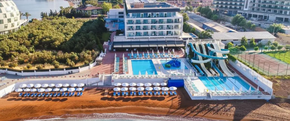 obiekt, teren hotelu, plaża