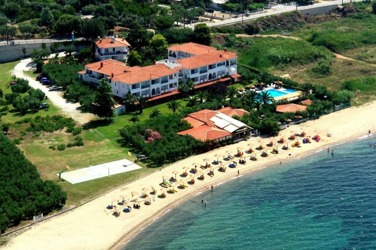 plaża, teren hotelu, obiekt