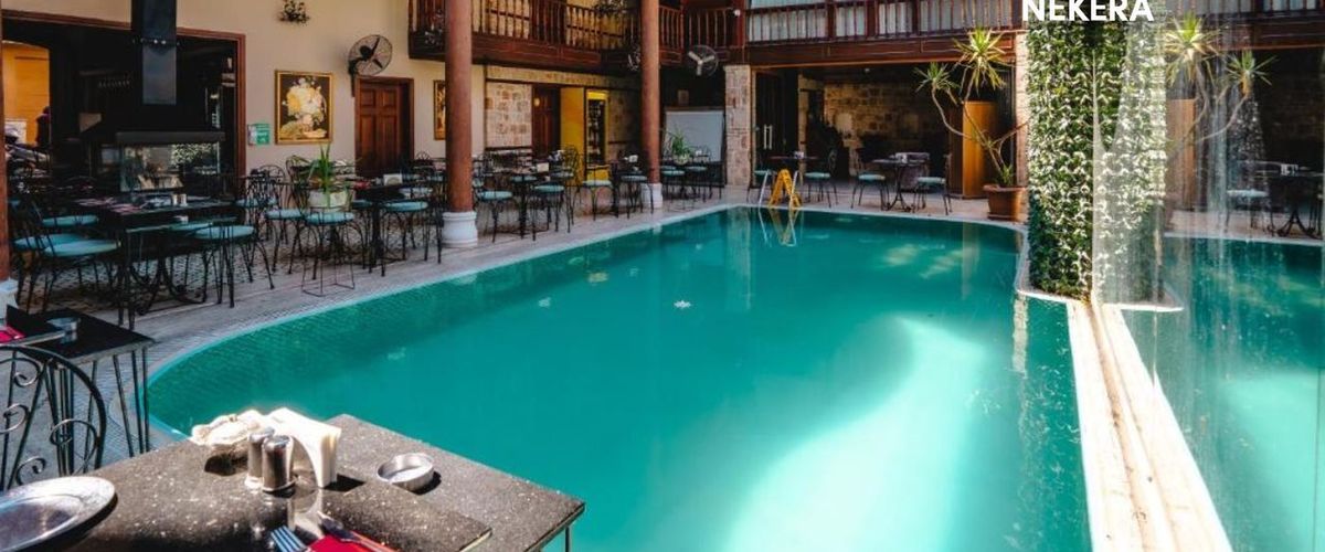 obiekt, restauracja, basen