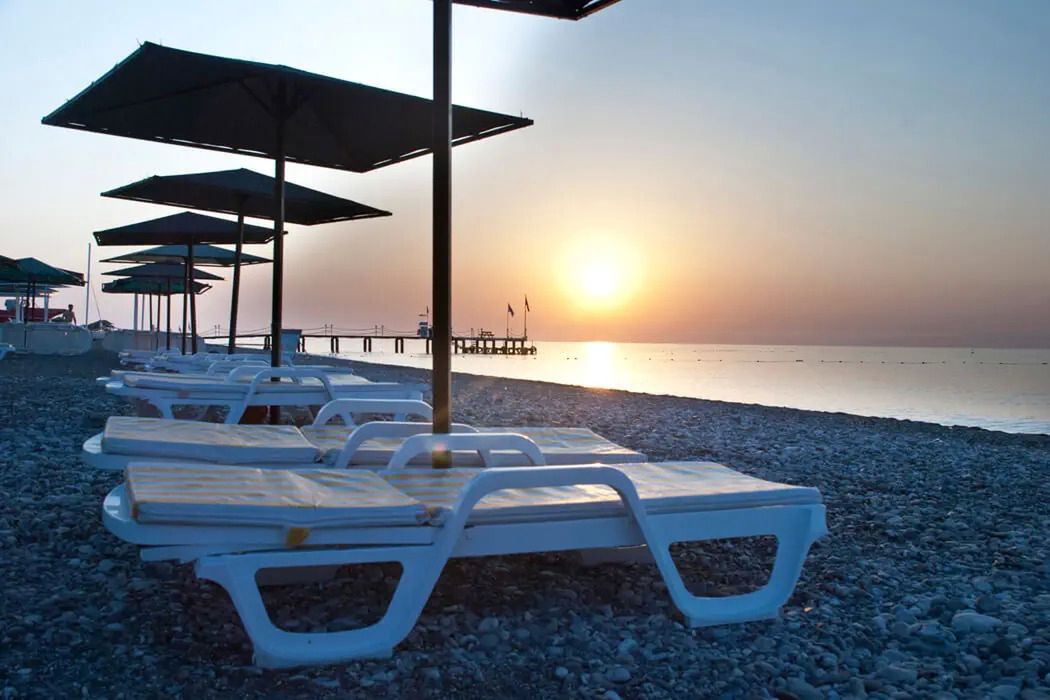 teren hotelu, plaża