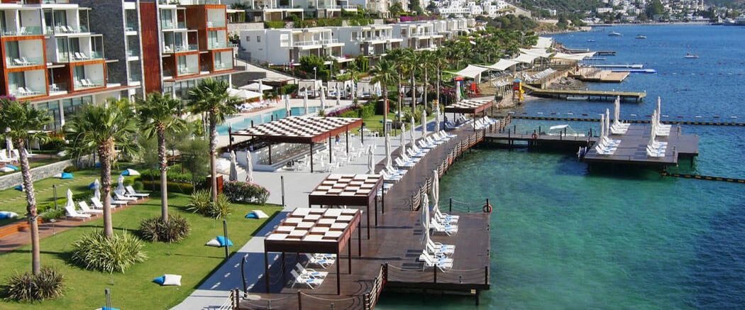 teren hotelu, plaża