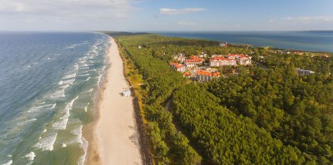 obiekt, teren hotelu, plaża