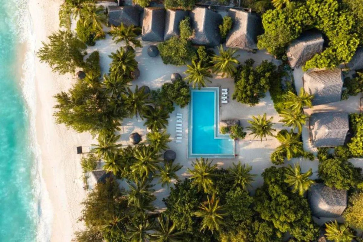 plaża, teren hotelu, obiekt