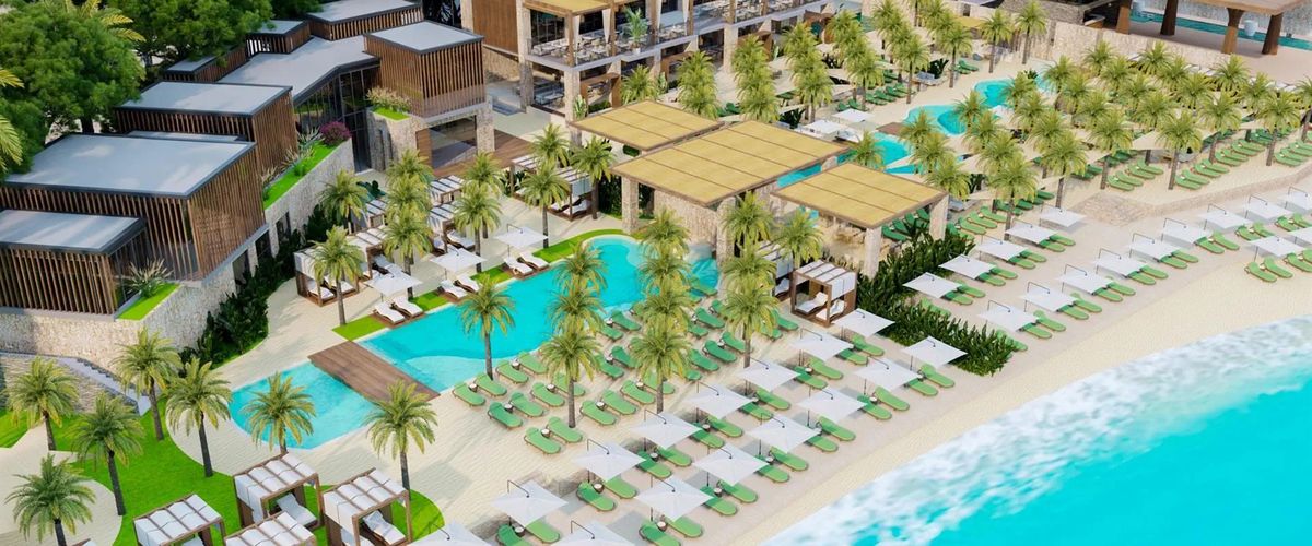 plaża, teren hotelu, obiekt