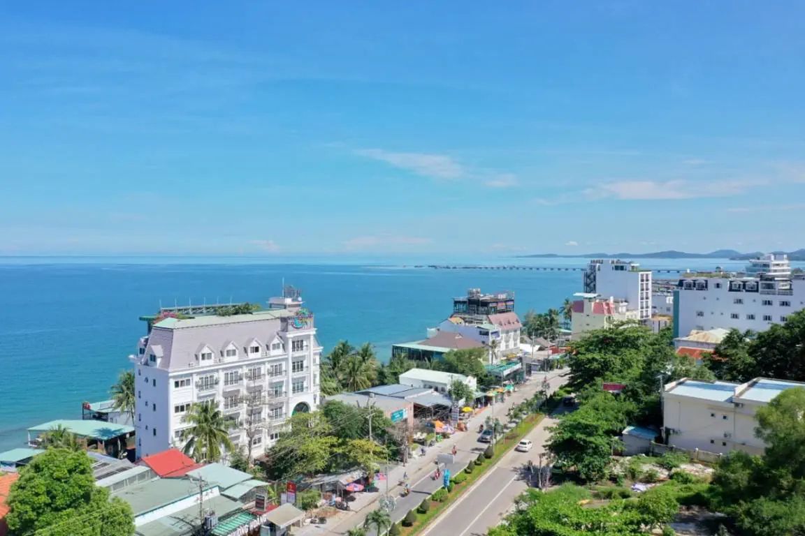 obiekt, teren hotelu, plaża