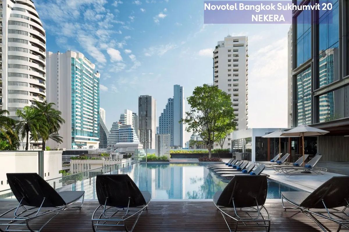 obiekt, teren hotelu, basen