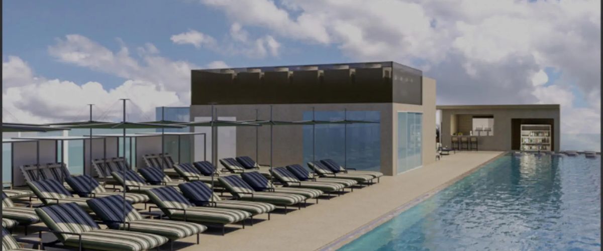 teren hotelu, pool bar, basen