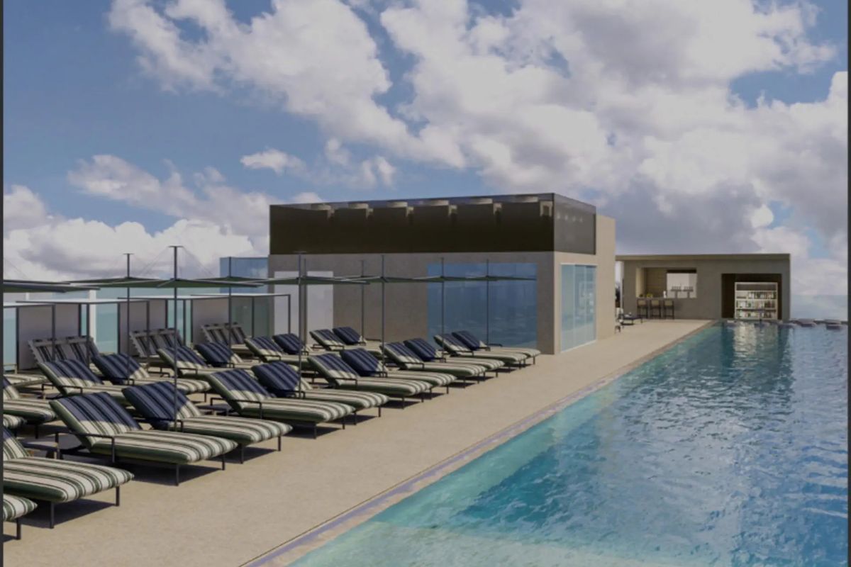 teren hotelu, pool bar, basen