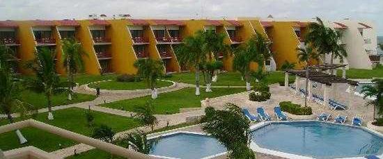 obiekt, teren hotelu, basen
