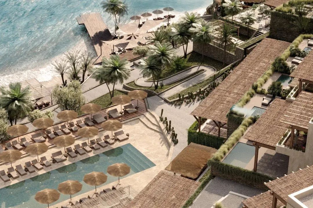 plaża, teren hotelu, obiekt
