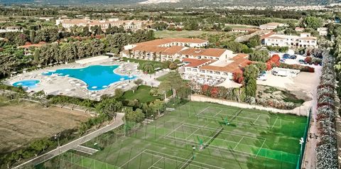 obiekt, teren hotelu, korty tenisowe