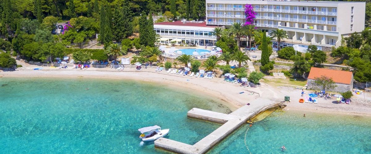 obiekt, teren hotelu, plaża