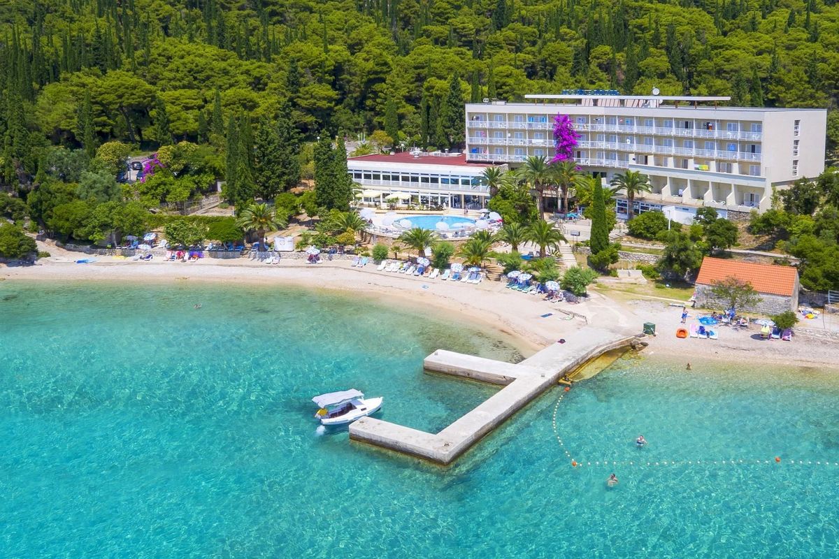 obiekt, teren hotelu, plaża