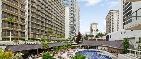 obiekt, teren hotelu, basen