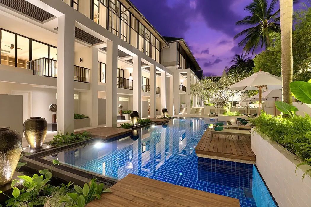teren hotelu, basen