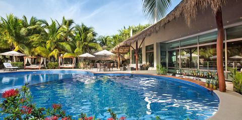 teren hotelu, pool bar, basen