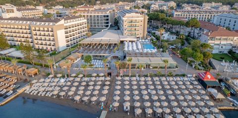 obiekt, teren hotelu, plaża