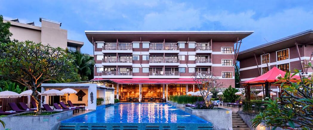 teren hotelu, obiekt, basen